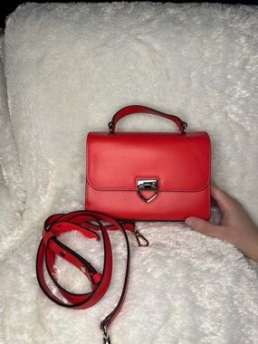 kate spade Red Top-Handle Crossbody with Heart Lock